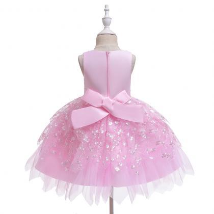 Sexy Pink Ball Gown Flower Girls Dresses Women..