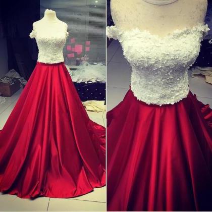 Custom Made Floral Lace A Line Quinceanera Dress..