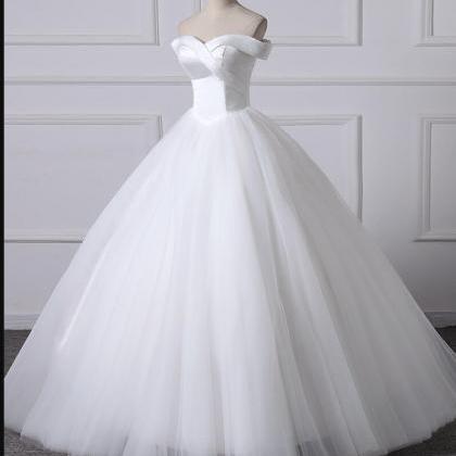 White Tulle Ball Gown Quinceanera Dresses Sweet..