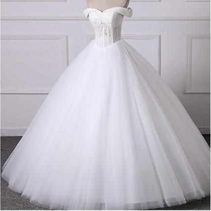 White Lace Pricess Weddisng Dresses 2020 Sweet..
