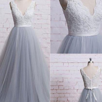 Elegant A Line Lace Prom Dresses Custom Made Women..