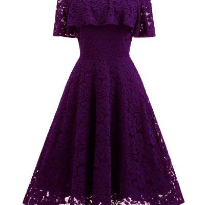 purple lace short bridesmaid dress 2019, Short Bridesmaids Gowns .Short Evening Party Gowns ,cheap bridesmaid gowns .short bridesmaid gowns