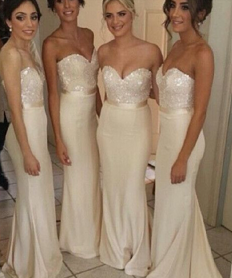 Ivory Maid of Honor Dresses