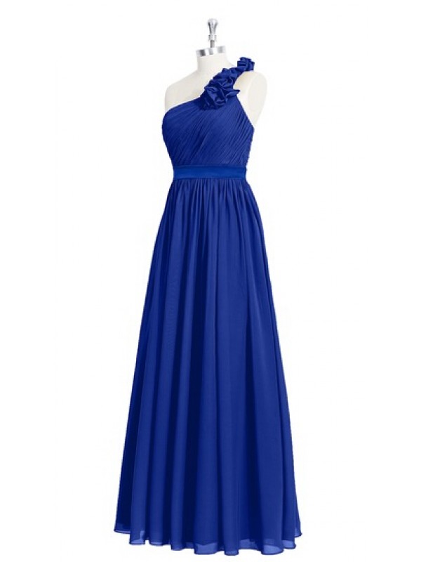 Royal Blue Long Prom Dress, Plus Size Ruffle Wedding Party Dress, Custom Made Evening Dress , Long Prom Gowns