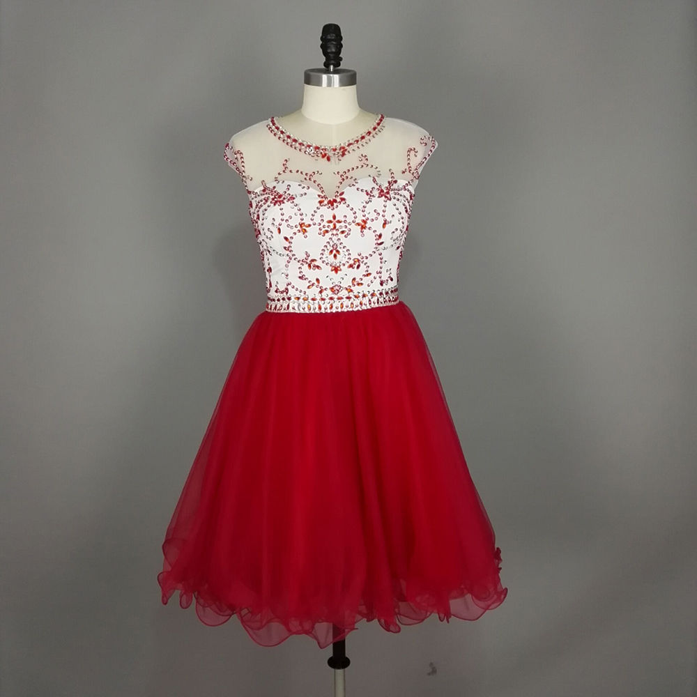 Red Homecoming Dresses Short 8th Grade Prom Gowns Cocktail Dresses 2018 Sexy Back Open Mini Graduation Dress, Plus Size Wedding Party Dresses