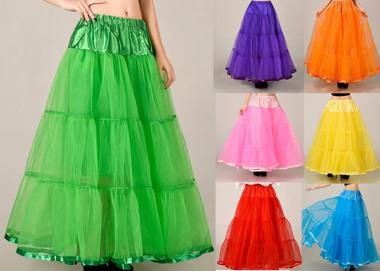 Beautiful Long Skirts Wedding Petticoat Summer Dress Long A Line Crinoline Underskirt Petticoats For Prom Dresses Tutu Skirts,2018 Beautiful Tutu