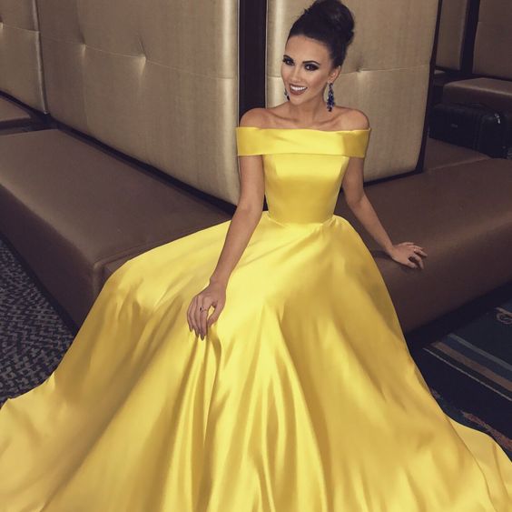 Yellow Formal Party Dresses for Women