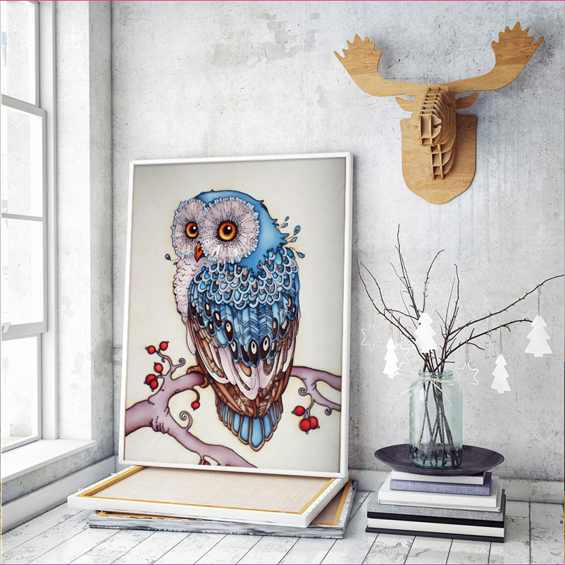 2018 Embroidery Animal Owl 5d Diamond Painting ,lovely Diamond Painting Cross Stitch 3d ,beauty Painting ,chistmas Gift , Diamond Painting