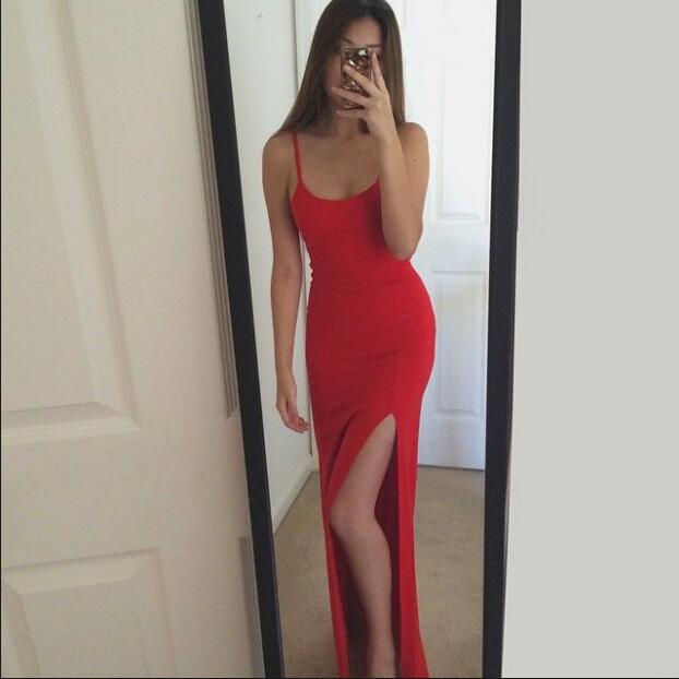 Sexy Chiffon Prom Dress,sleeveless Red Evening Dress,backless Chiffon Prom Dresses ， 2018 Sexy Ruffle Long Prom Dresses, Wedding Party Gowns