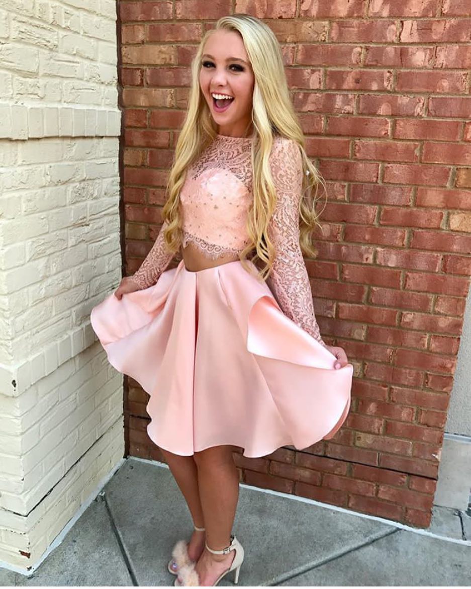 long sleeve short winter formal dresses