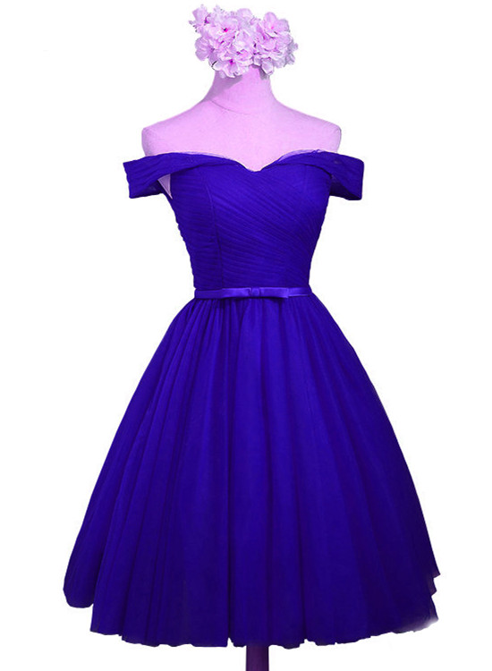 Royal Blue Knee Length Formal Dress, Blue Party Dresses, Royal Blue ...