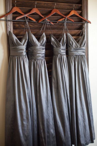 2018 Plus Size Gray Satin Long Bridesmaid Dresses A Line Ruffle Women Party Gowns ,wedding Brides Maid Gowns ,sexy V Neck Party Gowns .women