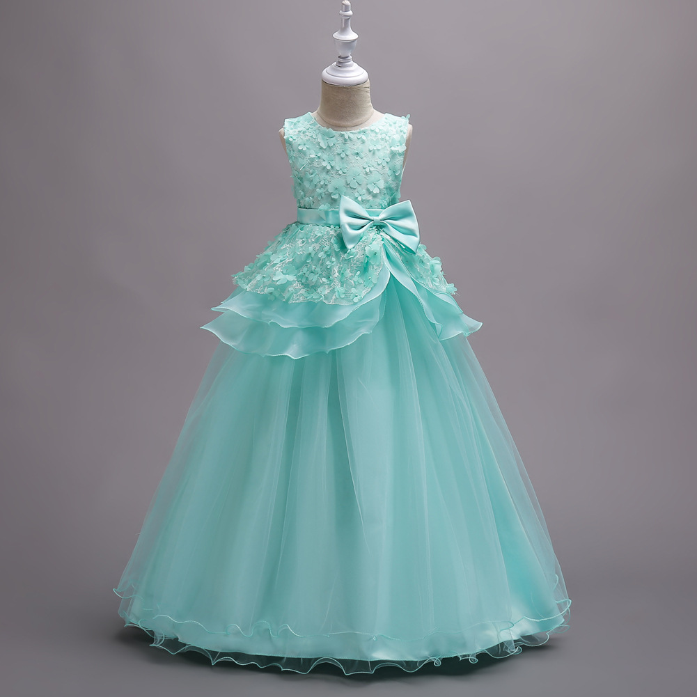 Mint and Purple Flower Girl Dresses