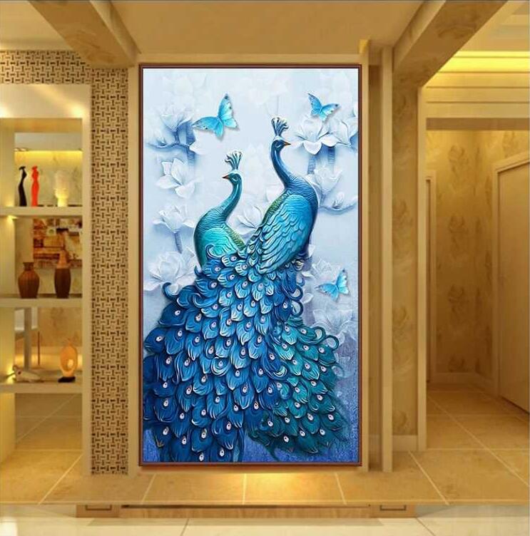 Full,Diamond Embroidery, Diamond Peacock ,5D,Diamond Painting,Cross Stitch,3D,Diamond Mosaic,Needlework,Crafts,Christmas,Gift,Embroidery Cross Stitch ,mosaic pictu