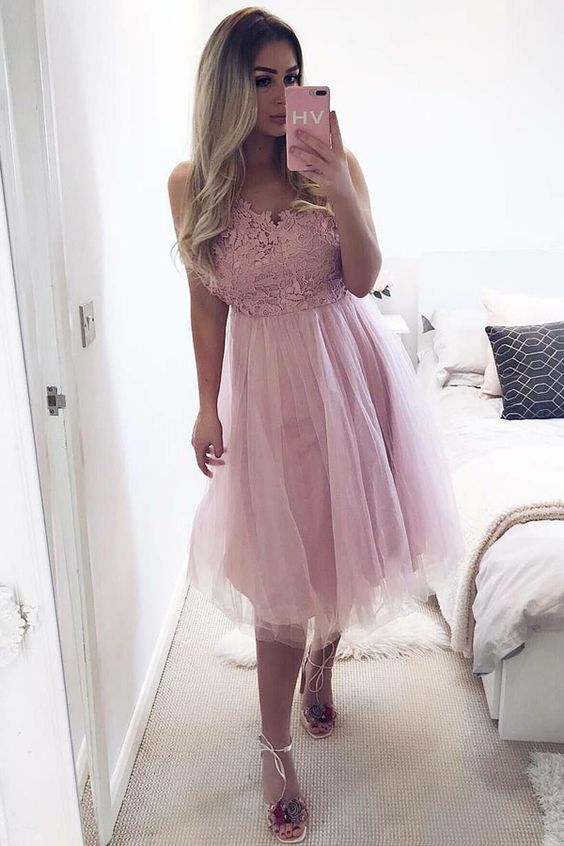 Pink Tulle Short Homecoming Dresses Off Shoulder Lace Prom Dress Plus Size Women Party Gowns ,mini Girls Pageant Gowns