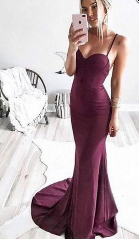 Sexy Burgundy Mermaid Prom Dresses. 2018 Off Shoulder Prom Gowns , Sexy Wedding Party Gowns, Girls Pageant Gowns