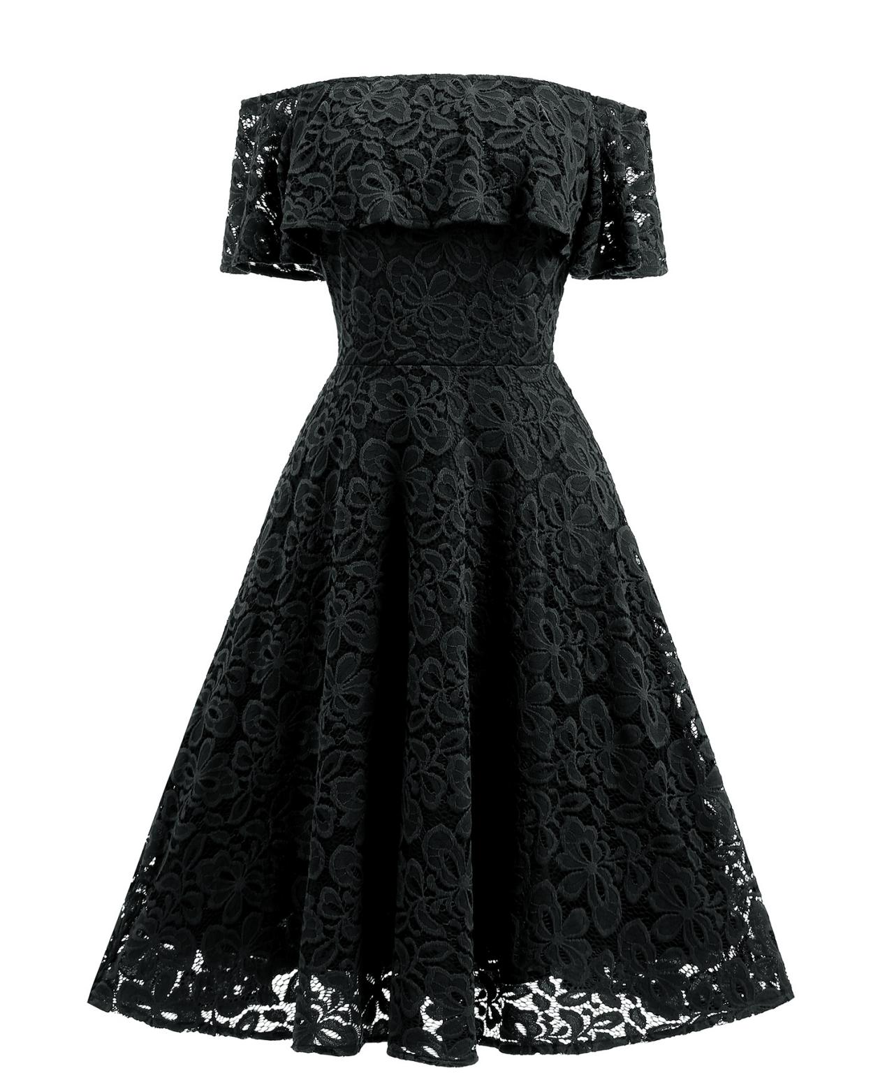 girls black party dress