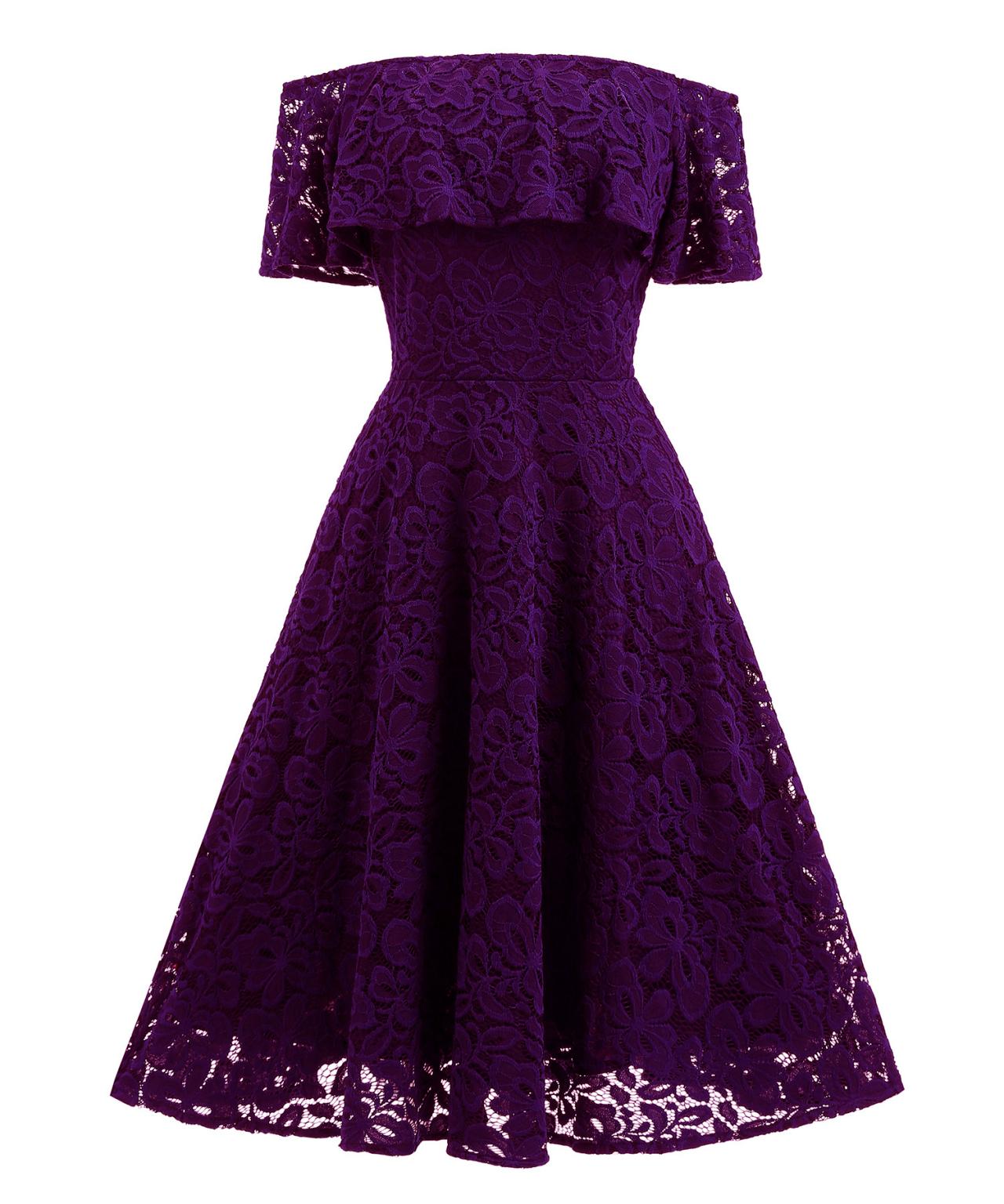 short purple dress