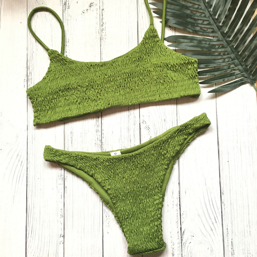 Green Fashion Swimsuits,two Pieces Swimwear,sexy Lady Swimsuits