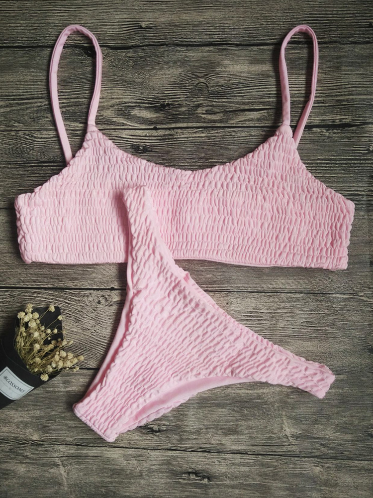 Pink Fashion Swimsuits,two Pieces Swimwear,sexy Lady Swimsuits