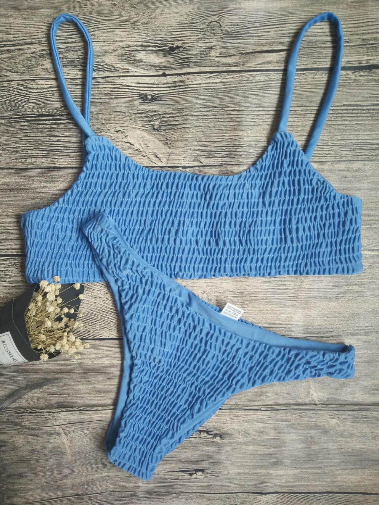 Blue Fashion Swimsuits,two Pieces Swimwear,sexy Lady Swimsuits