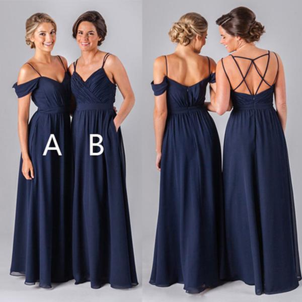 navy blue summer bridesmaid dresses