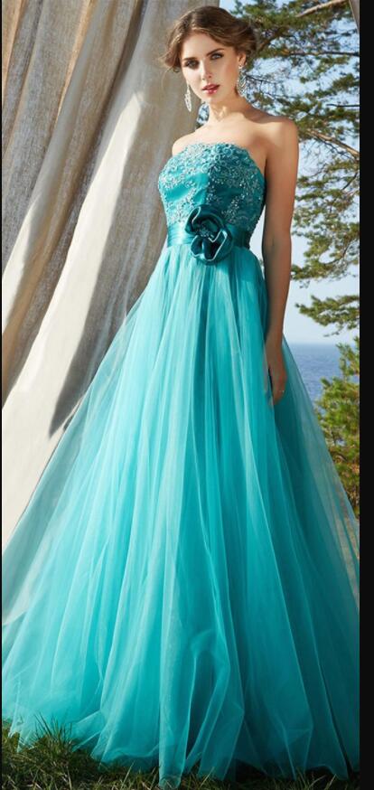 Sexy Turquoise Prom Dress