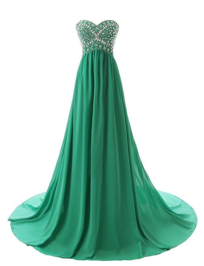 Sweet Beaded Green Chiffon Long Prom Dress Off The Shoulder Women Evening Dress A Line Pageant Party Dresses