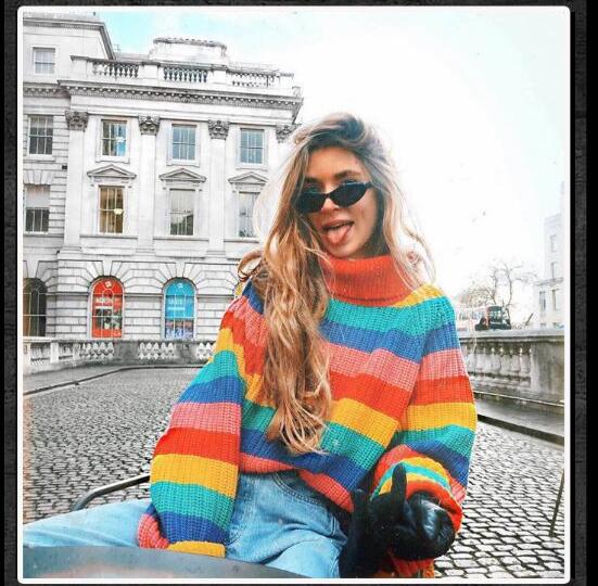 Women Autumn Sweather Long Sleeve Sweater Pullover Knit Sweater,boycon Sweater ，long Sleeve Sweater Knitted Winter Jumper,colourful Jumper