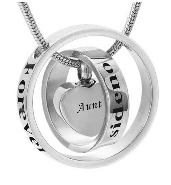 Custom Personality Is Different To Call The Ring Heart Urn Funeral Pyre Funeral Pyre Necklace Fashion Jewelry Pendant For Aunt