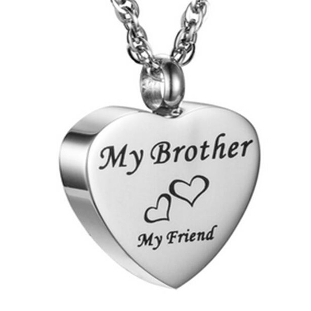 Forever In My Heart Mom And Dad Square Stainless Steel Urn Pendant Memorial Ash Keepsake Cremation Jewelry