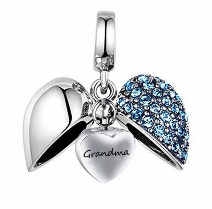 Unique Call Heart Urn Funeral Ashes Grandma Cremation Necklace Fashion Jewelry Accessorues