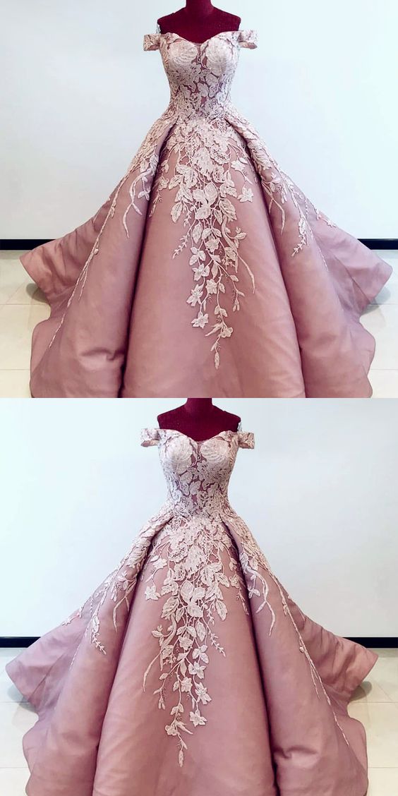 Stunning Sweet Strapless Ball Gown Long Prom Dress ,2019 Custom Made Pricess Quinceanera Dress