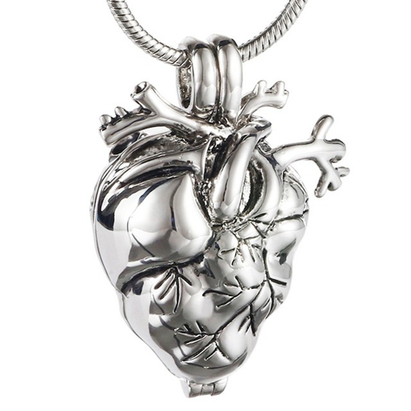 Memorial Heart Cremation Jewelry For Ashes Eternity Funeral Urn Keepsake Necklace