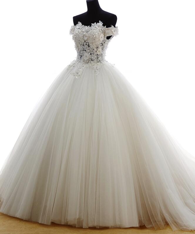 Elegant Plus Size Lace Ball Gown China Wedding Dress Custom Made Appliqued Wedding Gowns .