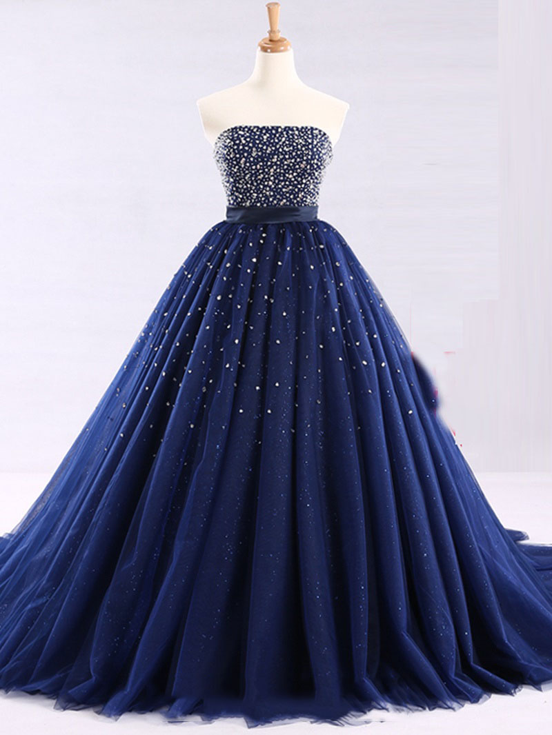 Luxury Beaded Ball Gown Quinceanera Dress Sweet 15 Quinceanera Gowns ,sexy Pricess Women Party Gowns , Long Prom Gowns For Women