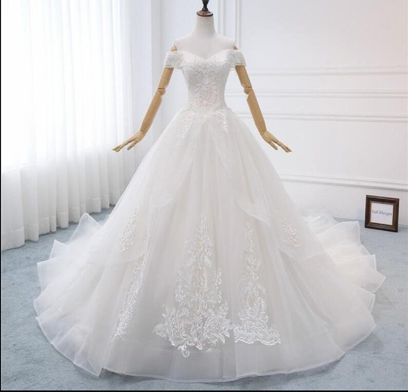Charming A Line White Lace Beaded Chins Wedding Dress Sweetheart Organza Women Bridal Gowns .