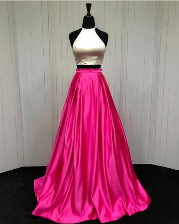 Two Pieces Long Prom Dress, Long Prom Party Gowns , Off Shoulder Prom Party Gowns ,a Line Pageant Dress For Weddings