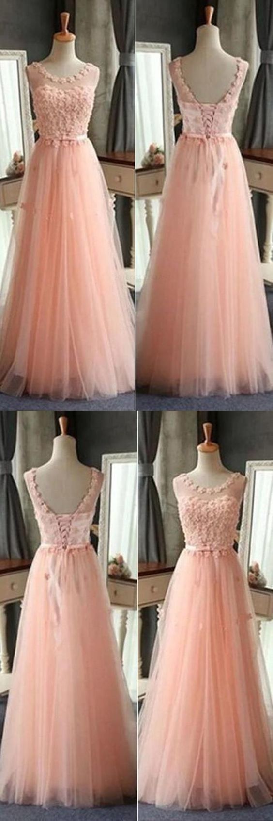 Fashion A Line Pink Tulle Formal Evening Dress Off Shoulder Women Party Gowns .sexy Backless Formal Prom Party Gowns