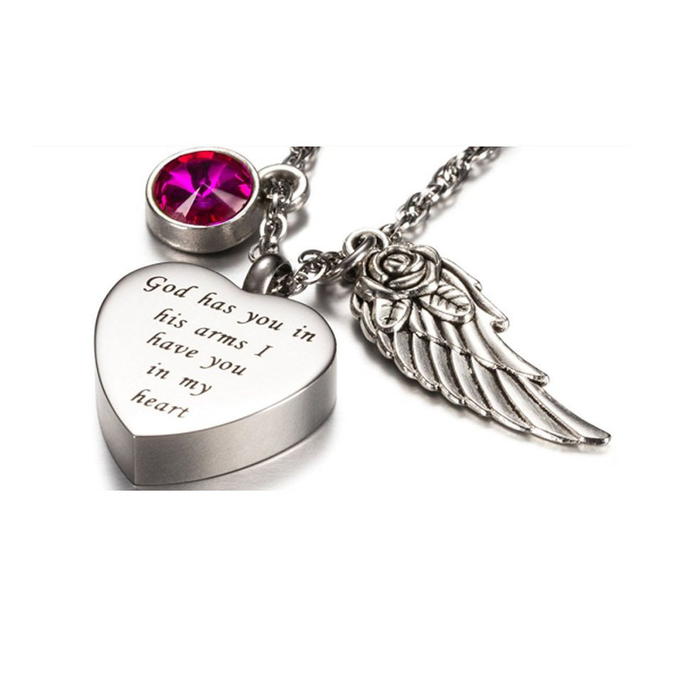 Fashion Silver Cremation Urns Necklace ashes holder memorial jewelry keepsakes funeral accessories 