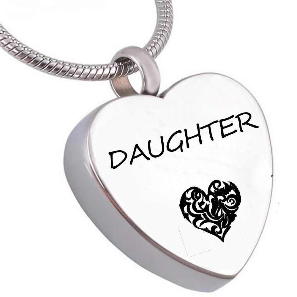 Unique Call Heart Urn Funeral Ashes Cremation Necklace Fashion Jewelry Accessorues Daughter