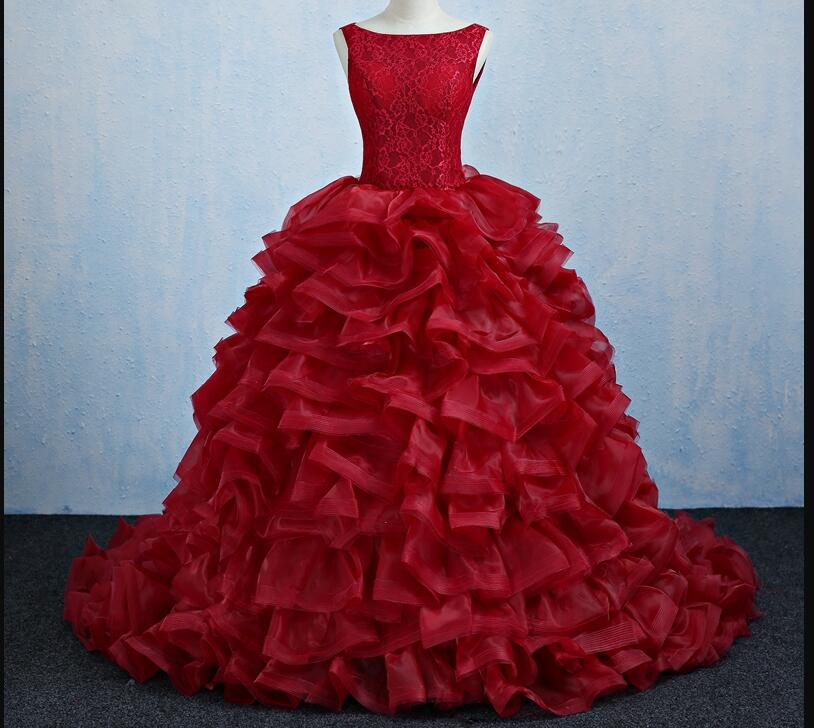 Off Shoulder Burgundy Lace Long Quinceanera Dress Sweet 16 Prom Gowns Custom Made Ball Gown Quinceanera Dresses
