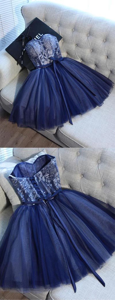 Off Shoulder Dark Blue Short Homecoming Dress ,short Cocktail Gowns , Junior Party Gowns 2020