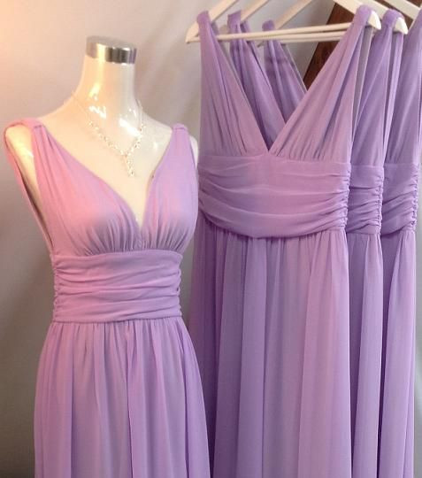 Sexy A Line Purple Chiffon Long Bridesmaid Dress ,plus Size Maid Of Honor Gowns ,custom Made Bridesmaids Dresses