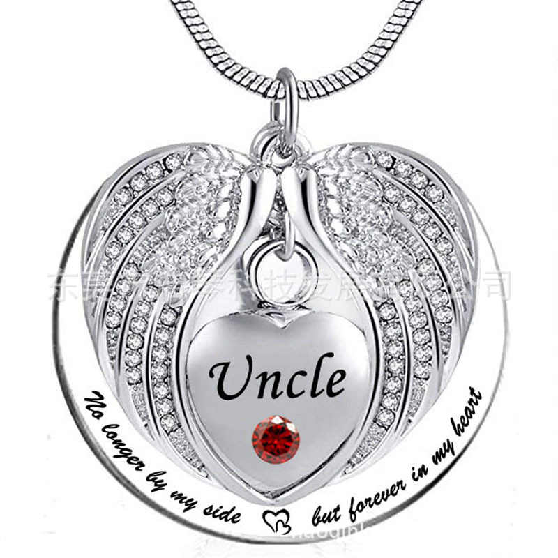 Stainless Steel Cremation Necklace Pendant Ashes Keepsake Memorial Jewelry Urn Memorial Jewelry For Uncle