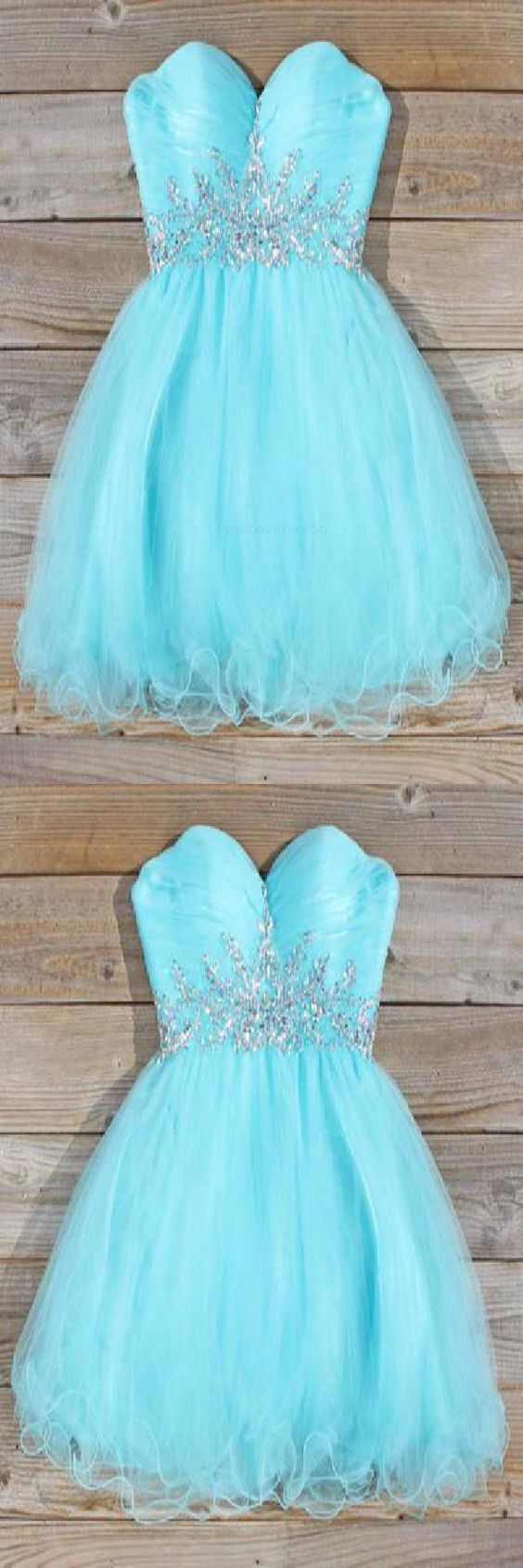 Stuiing Light Blue Beaded Short Homecoming Dress Sweet 15 Prom Gowns , Junior Party Gowns , Short Cocktail Gowns