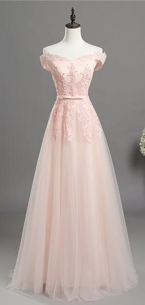 Lace Tulle Prom Dress A Line Strapless Women Party Gowns , Formal Evening Dress.