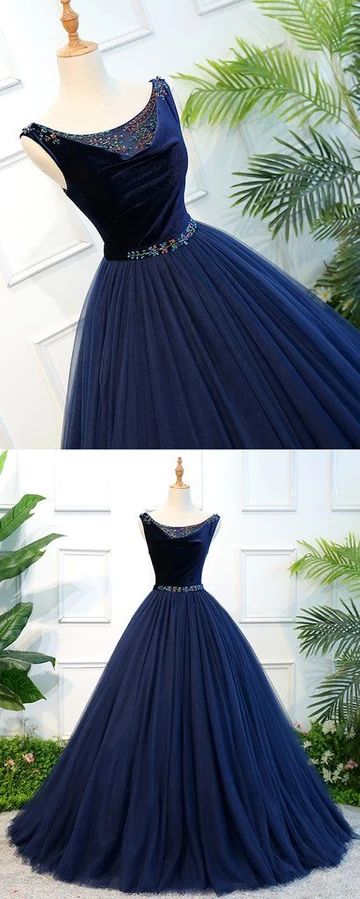 Navy Blue Tulle Long Prom Dress Custom Made Women Party Gowns 2020 Plus Size Wedding Guest Gowns