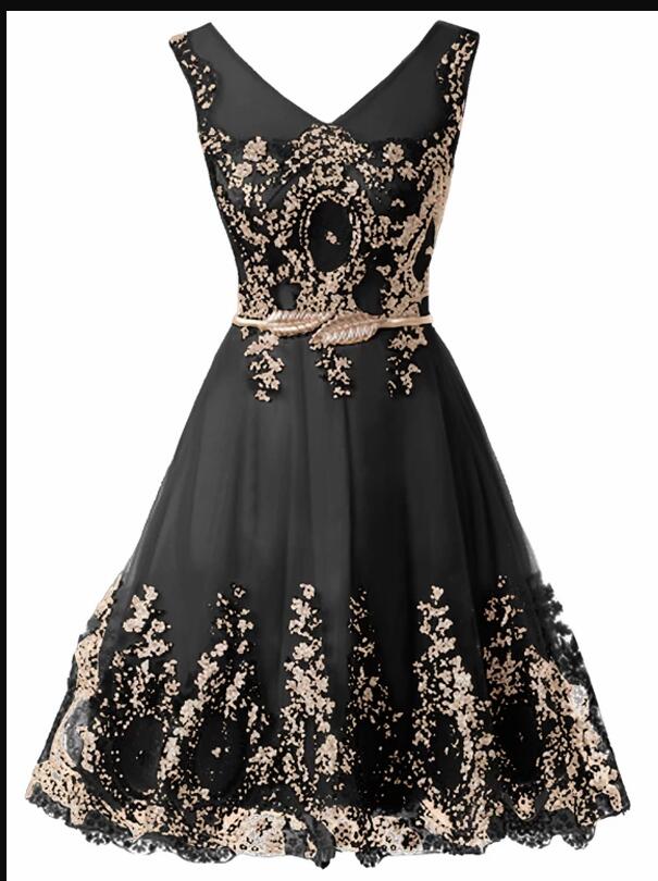 Sexy Black Party Dress Black Outfit Dress Short Homecoming Dress Y4514