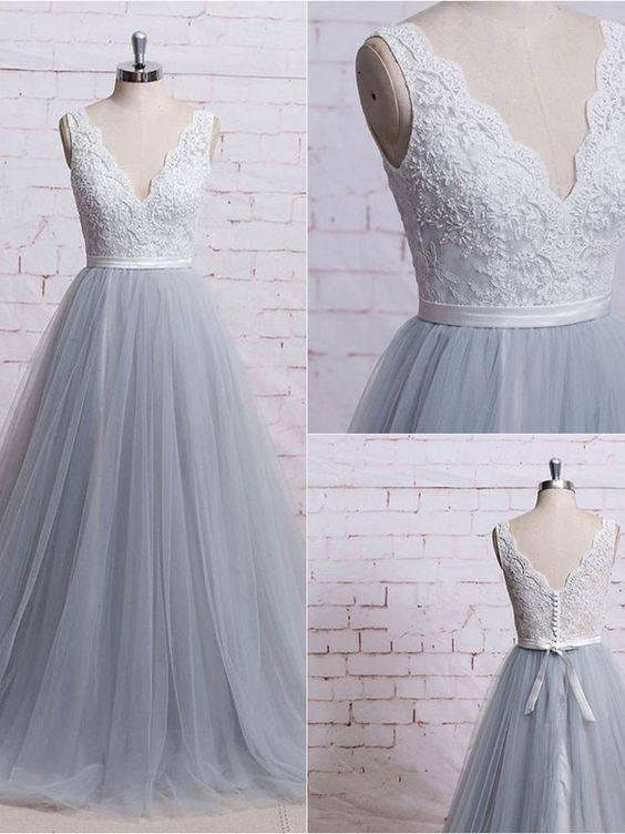Elegant A Line Lace Prom Dresses Custom Made Women Party Gowns Plus Size Formal Evening Dress